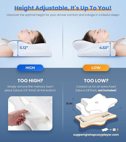 AeroRest™ - Adjustable Memory Foam Cervical Pillow