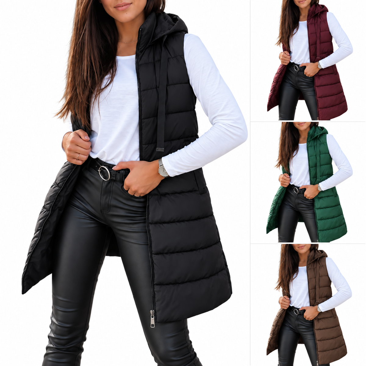 Velixir™ - Long Hooded Puffer Vest